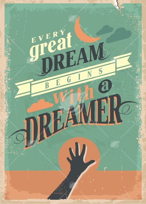 Inspirational Retro Poster Design Vector Illustration Lukeruk