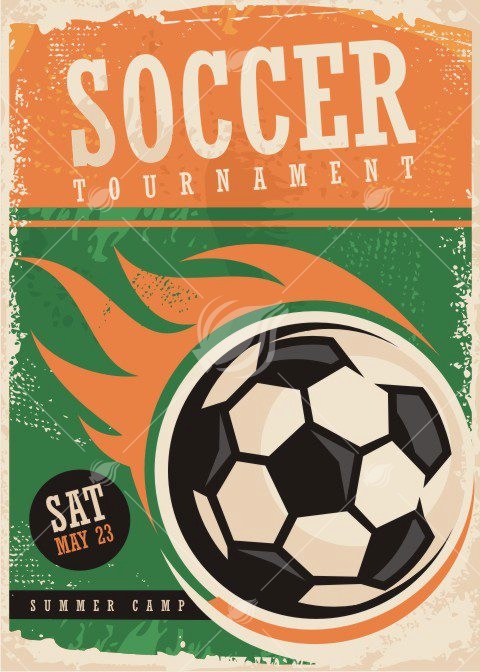 Retro soccer poster