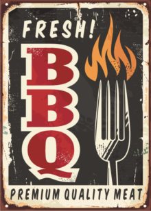 Barbecue vintage tin sign