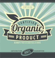 Organic product label design