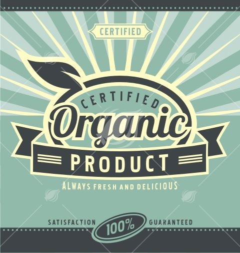Organic product label design