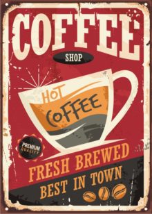Coffee shop retro poster