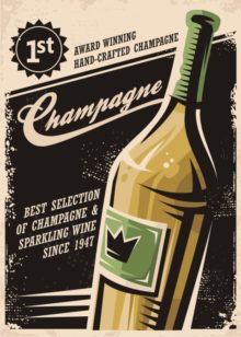 Champagne vintage poster