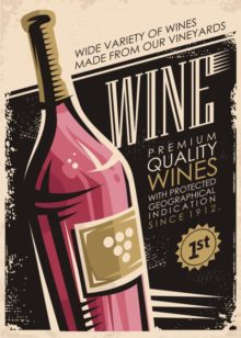 Wine vintage poster