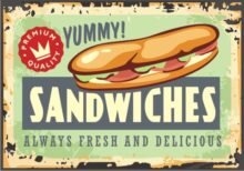 Sandwich retro sign