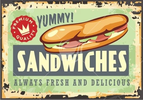 Sandwich retro sign